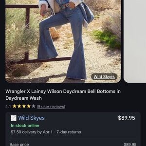 Wrangler Blue Flare Denim Jeans